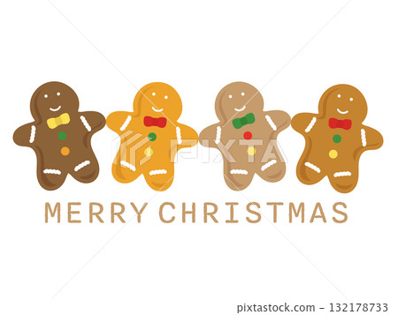 Gingerbread man cookie illustration Gingerbread man cookie illustration 132178733