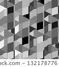 3D Dark Geometric Seamless Pattern. Flat Vector illustration. decorative element for card design, fabric print.  132178776