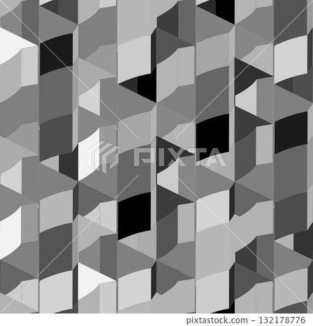 3D Dark Geometric Seamless Pattern. Flat Vector illustration. decorative element for card design, fabric print.  3D Dark Geometric Seamless Pattern. Flat Vector illustration. decorative element for card design, fabric print.  132178776