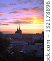 Sunset view from Voskresenskaya Mountain in Tomsk, Russia 132178896