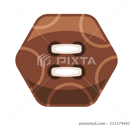 Decorative round sewing button design 132179492