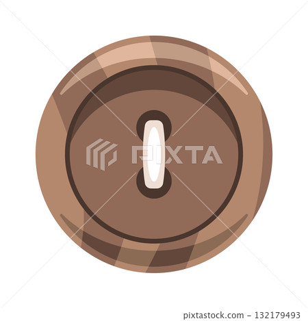 Round brown button sewing supply 132179493