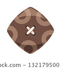 Fabric diamond button cartoon element 132179500