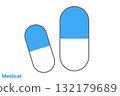 Medical simple icon capsule medicine 132179689