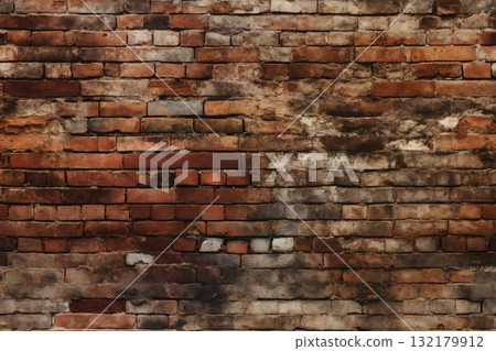 old brick wall brown color for background or texture 132179912