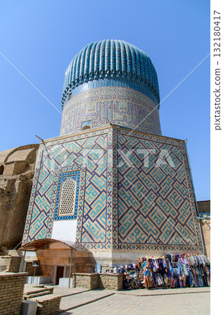 烏茲別克撒馬爾罕古爾阿米爾陵墓美麗的藍色風景 132180417