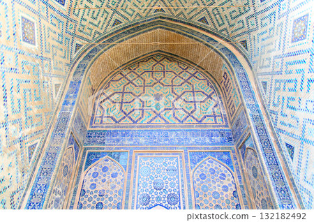Beautiful view of Registan Square in Samarkand, Uzbekistan 132182492