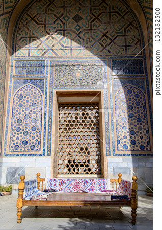 Beautiful view of Registan Square in Samarkand, Uzbekistan Beautiful view of Registan Square in Samarkand, Uzbekistan 132182500
