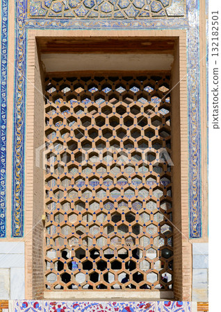 Beautiful view of Registan Square in Samarkand, Uzbekistan Beautiful view of Registan Square in Samarkand, Uzbekistan 132182501