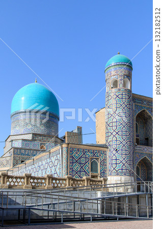 Beautiful view of Registan Square in Samarkand, Uzbekistan Beautiful view of Registan Square in Samarkand, Uzbekistan 132182512