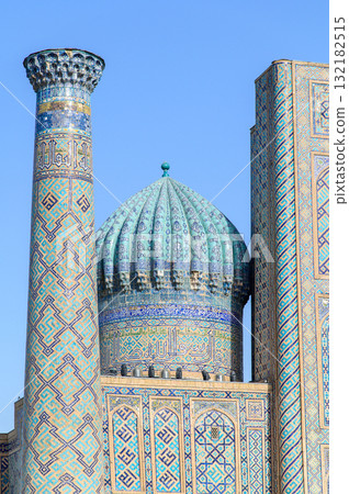 Beautiful view of Registan Square in Samarkand, Uzbekistan Beautiful view of Registan Square in Samarkand, Uzbekistan 132182515