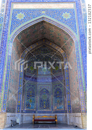 Beautiful view of Registan Square in Samarkand, Uzbekistan 132182537