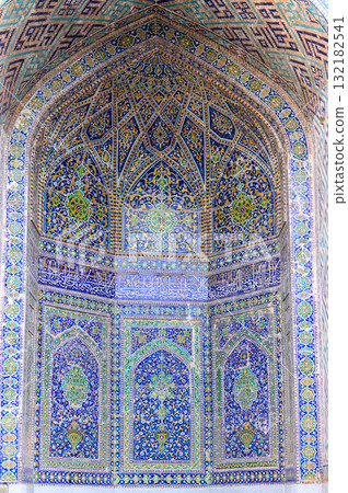 Beautiful view of Registan Square in Samarkand, Uzbekistan 132182541