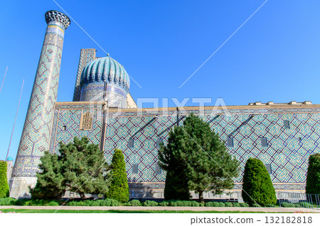 Beautiful view of Registan Square in Samarkand, Uzbekistan 132182818