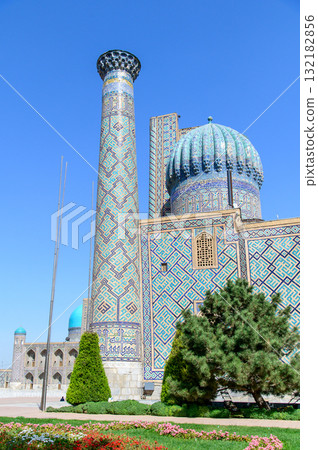 Beautiful view of Registan Square in Samarkand, Uzbekistan 132182856