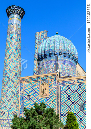 Beautiful view of Registan Square in Samarkand, Uzbekistan 132182858