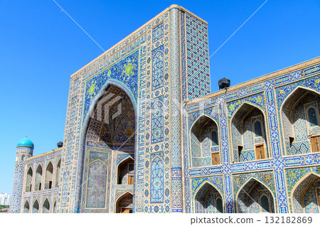 Beautiful view of Registan Square in Samarkand, Uzbekistan 132182869