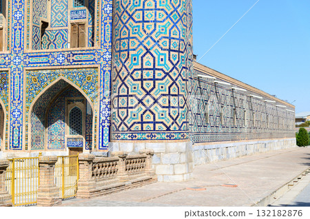 Beautiful view of Registan Square in Samarkand, Uzbekistan Beautiful view of Registan Square in Samarkand, Uzbekistan 132182876