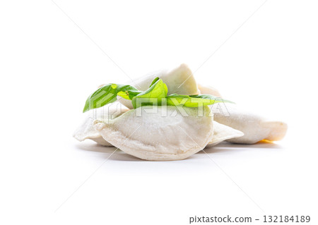 Raw dumplings for cooking a traditional dish 132184189