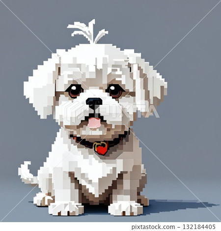 可愛的像素藝術馬耳他線郵票風格 可愛的像素藝術馬耳他線郵票風格 132184405