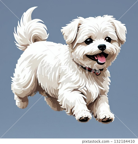 可愛的像素藝術馬耳他線郵票風格 132184410