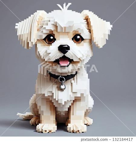 可愛的像素藝術馬耳他線郵票風格 132184417