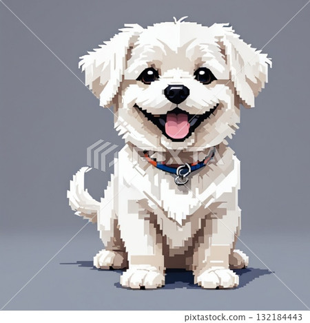 可愛的像素藝術馬耳他線郵票風格 132184443