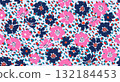 Seamless floral patterns, Abstract hand drawn flowers print decoration. Illustration for fabric, textiles, clothing, wall art, printing and design project, etc. 132184453