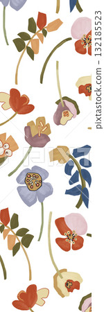 Assorted Handpainted Floral Cartoon Patterned Decorative Paper Collection 132185523