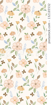 Assorted Handpainted Floral Cartoon Patterned Decorative Paper Collection 132185532