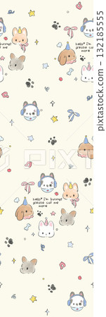 Assorted Handpainted Floral Cartoon Patterned Decorative Paper Collection 132185555