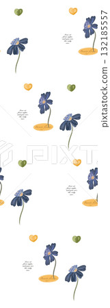 Assorted Handpainted Floral Cartoon Patterned Decorative Paper Collection 132185557