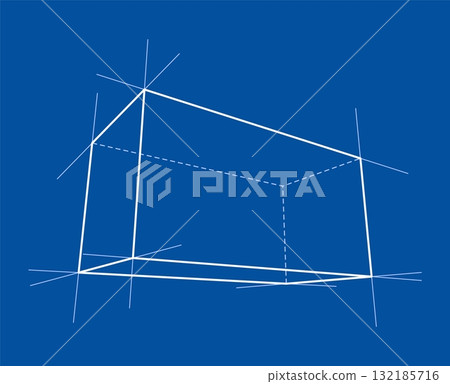 Abstract Geometric Blueprint Abstract Geometric Blueprint 132185716