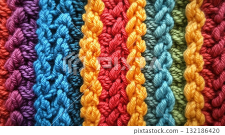 Crocheted Sweater Texture Background 132186420