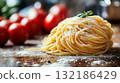 Deliciously fresh pasta dish ready to be savored 132186429