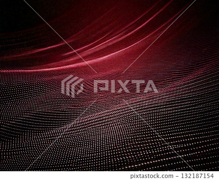 A futuristic space representation with red glowing glass particles A futuristic space representation with red glowing glass particles 132187154