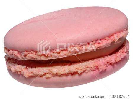 Pink macaron on isolated background Pink macaron on isolated background 132187665
