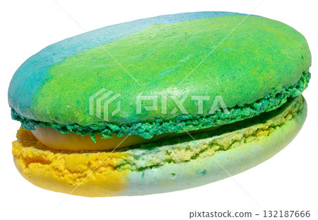 Green macaron on isolated background Green macaron on isolated background 132187666