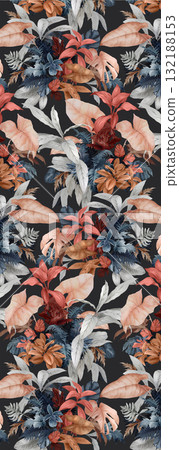 Assorted Handpainted Floral Geometric Cartoon Patterned Decorative Paper Collection 132188153