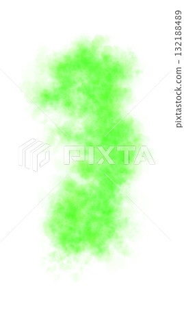 Swirling green smoke cloud with soft rounded shape on transparent background vibrant glowing misty form illustration Swirling green smoke cloud with soft rounded shape on transparent background vibrant glowing misty form illustration 132188489