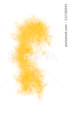 Swirling orange smoke cloud with warm radiant glow and rounded shape on transparent background abstract vapor form 132188491