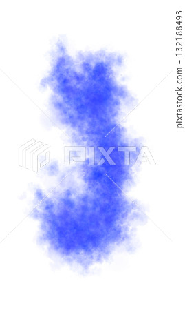 Swirling blue smoke with soft luminous glow and airy rounded shape on transparent background forming abstract vapor motion trail Swirling blue smoke with soft luminous glow and airy rounded shape on transparent background forming abstract vapor motion trail 132188493