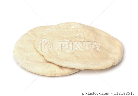 Uncooked pita flatbread Uncooked pita flatbread 132188515