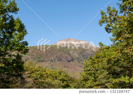 View of Mount Nasu from the hiking trail View of Mount Nasu from the hiking trail 132189747