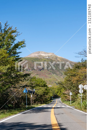 View of Mount Nasu from the hiking trail 132189748
