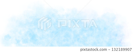 Light Blue smoke clouds rising on transparent background with upper empty space for dramatic or mysterious visual scenes 132189907