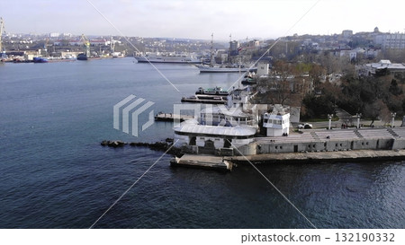Aerial view of sevastopol bay and cityscape. Media 132190332