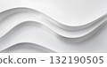 White wavy surface with soft shadows and smooth curves. 132190505