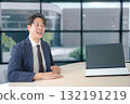 Businessman and PC 132191219