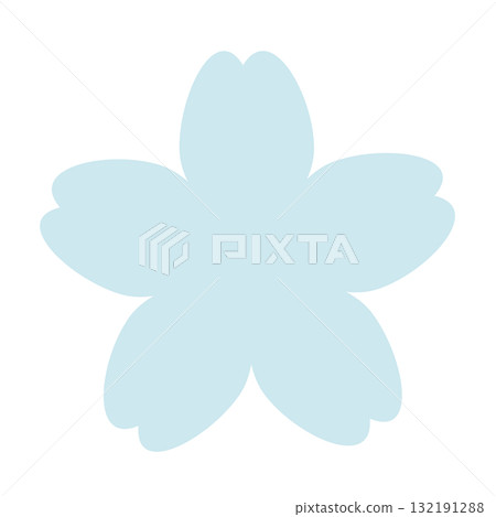 櫻花插畫素材簡單圖示淺藍色 132191288